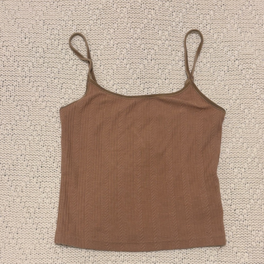 Brown AE Crop Tank Top